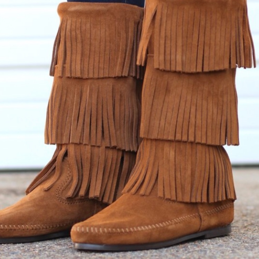 Brown Minnetonka boots